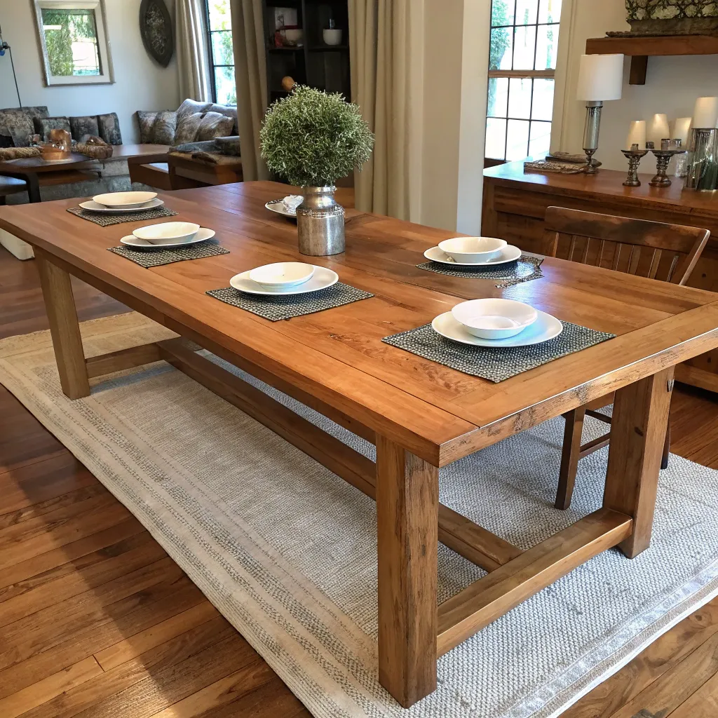 Anna Thompson's handmade dining table