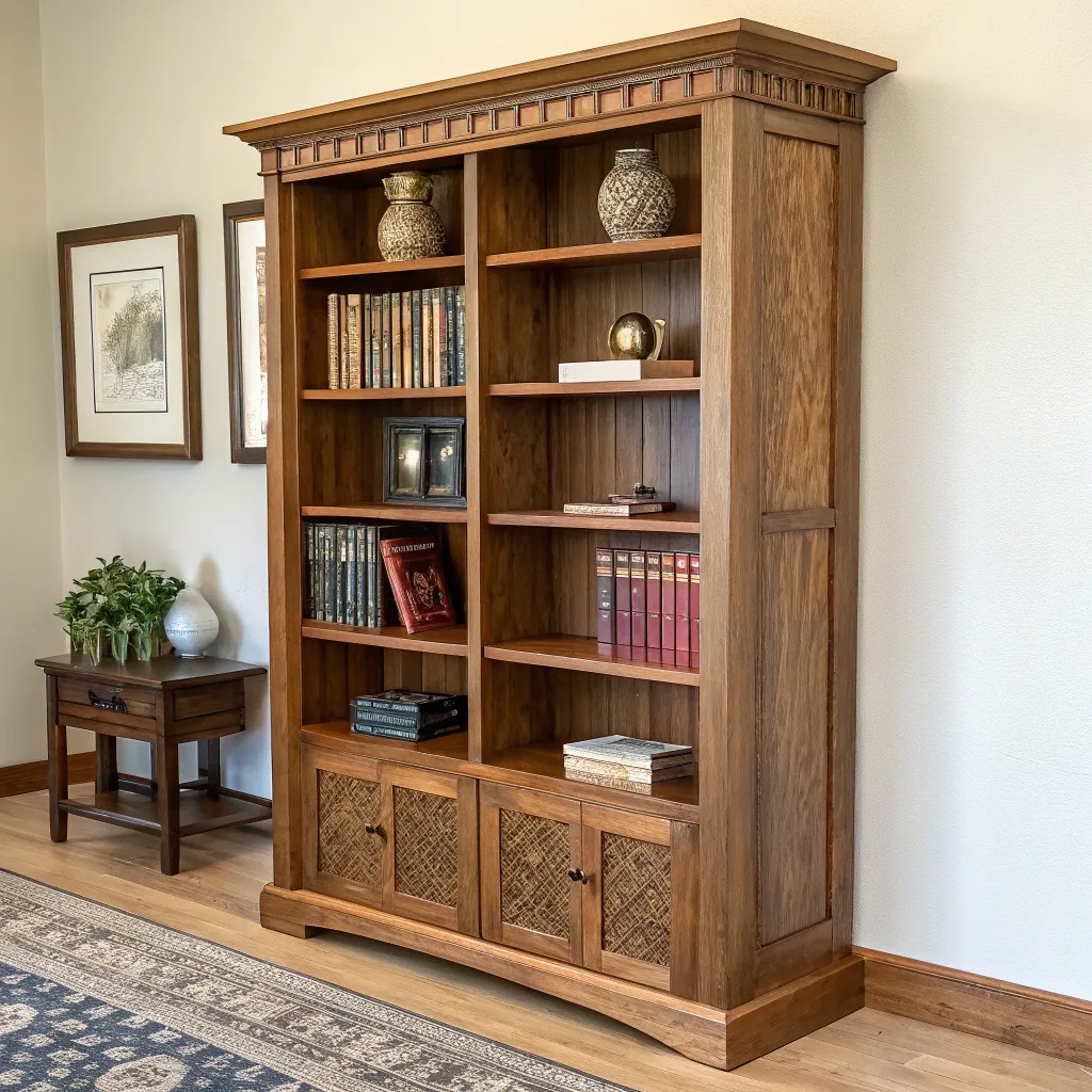 Michael Brooks' handmade bookshelf